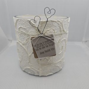 Porta Candele in vetro rivestita