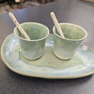 Set piattino con 2 tazzine 50 ml