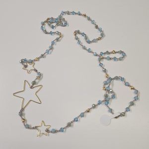 collana lunga 57 cm con stelle metallo